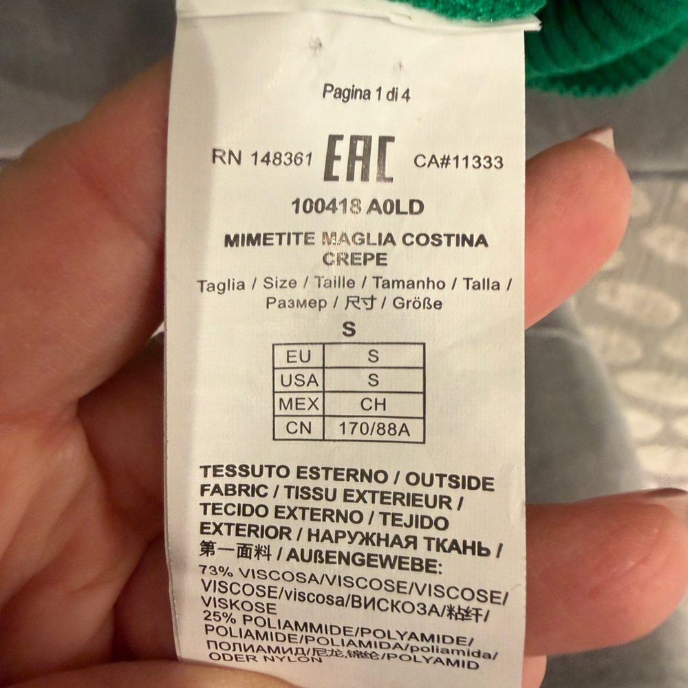 Pinko Emerald Ribbed Knit Top - Picture 5 of 5
